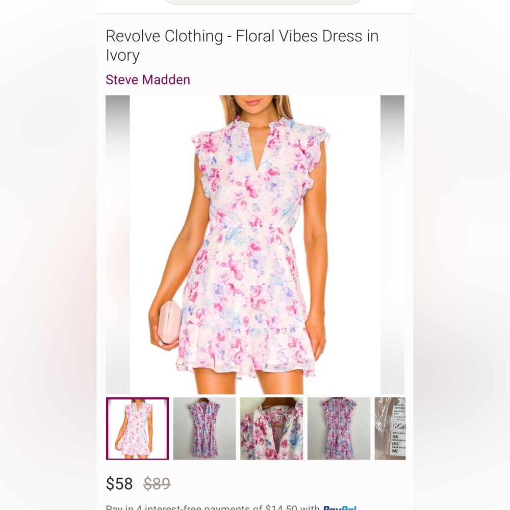 Revolve clothing floral vibes summer dress Steve Madden